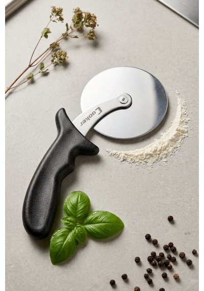 Cooker 9 Cm Çelik Pizza Ruleti Yk1870 Siyah