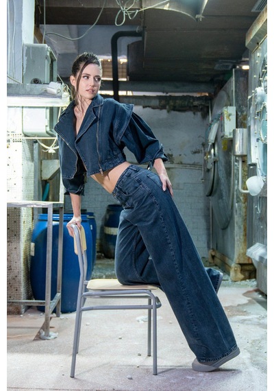 Lacarino 7586 M.r.e.w.leg Kadın Jean Pantolon Blue Black