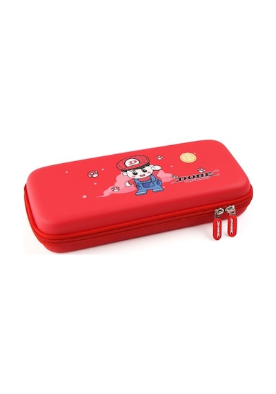 Nintendo Switch Ve Oled Uyumlu Fermuarlı Koruma Çnatası Dobe İtns-1130 3 Renk - Kırmızı