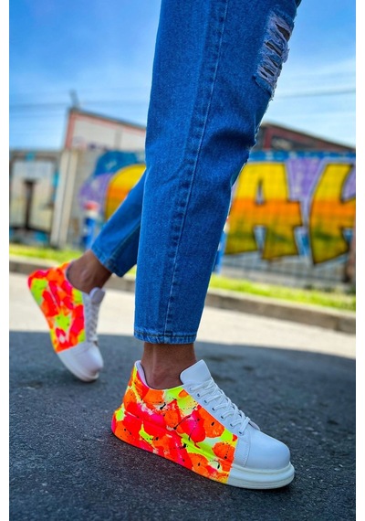 Ch254 Cbt Pittura Erkek Ayakkabı 535 Neon Turuncu / Sıyah Yağmur Çok Renkli