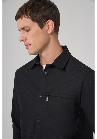 Morven Erkek Siyah Poliviskon Trend Düz Dynamic Fit Worker Gömlek Ceket 26ks022008001 Siyah Morven Erkek Siyah Poliviskon Trend Düz Dynamic Fit Worker Gömlek Ceket 26ks022008001 Siyah