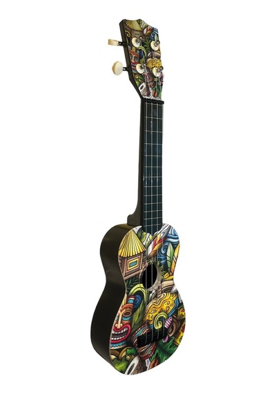 Soprano Ukulele Coconut Desenli Kapak