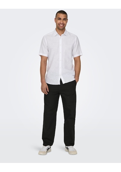 Only & Sons Erkek Bol Kesim Keten Pantolon - 22028267 001