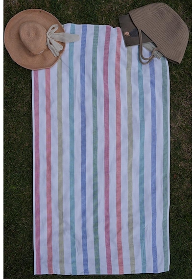 %100 Pamuk 90x160 Cm Unisex Plaj Havlusu Baveno Desen002