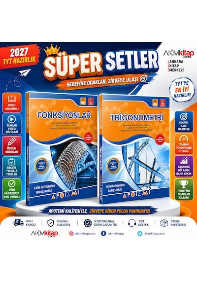 Apotemi Fonksiyon Ve Trigonometri Soru Bankası Seti 2 Kitap
