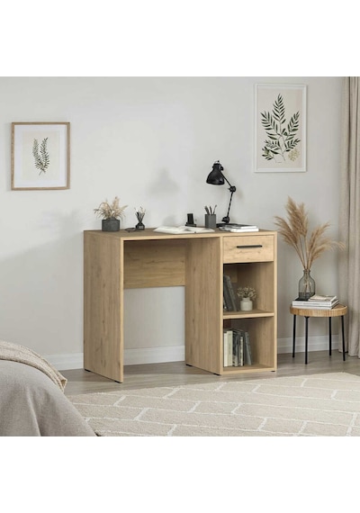 Trendline Çekmeceli Çalışma Masası Florida Meşe 90x75x52 Cm Gxyxd Kahverengi