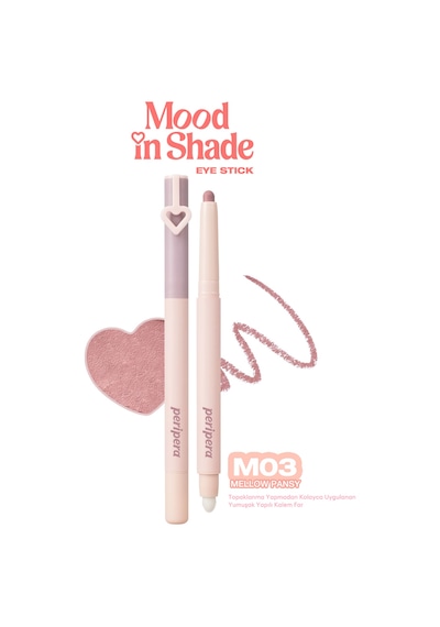 Topaklanma Yapmadan Kolayca Uygulanan Kalem Far Perıpera Mood In Shade Eye Stick M03 Mellow Pansy M03 Mellow Pansy