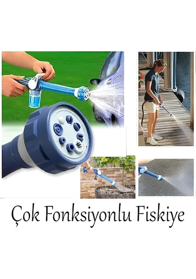 Otomobil Yıkama Sulama Fonksiyonlu Su Püskürtme Tabancası Deterjanlı Akıllı Tayzikli Basınçlı Bahçe 4801
