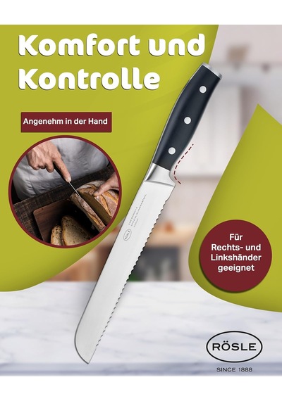 Rösle Tradition Ekmek Bıçağı 12107 - Paslanmaz Çelik 20 Cm Genel