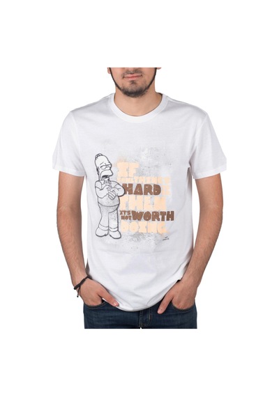 Grand Wolf The Sımpsons Tişört Gw-12101 Beyaz