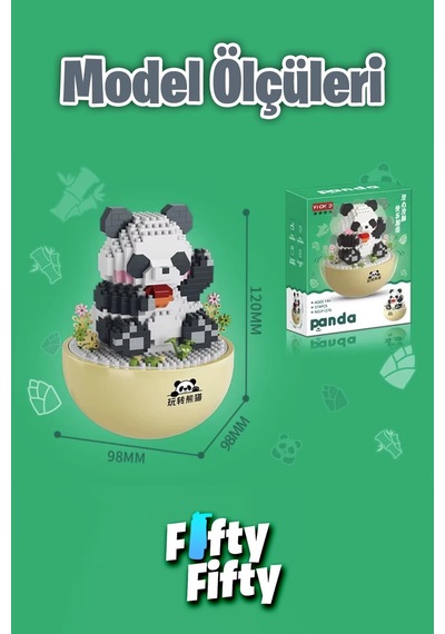 Panlos Yko Serisi Dekoratif Ve Koleksiyonluk Panda Modeli 574 Parça Yapım Seti -ffp1276 Panlos Yko Serisi Dekoratif Ve Koleksiyonluk Panda Modeli 574 Parça Yapım Seti -ffp1276