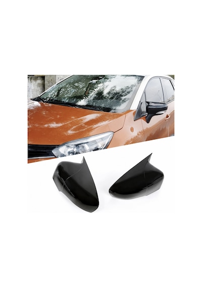 Renault Captur 2013-2019 Batman Yarasa Ayna Kapağı Parlak Siyah Sportif Yan Ayna Kaplaması