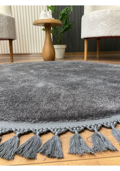 Saraz Halı Comfort Peluş Puffy Lux Antrasit