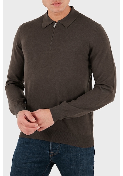 Gran Sasso Erkek Polo Yaka Kazak 55125 14290 177 Kahve Kahve