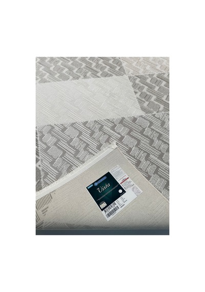 Merinos Vista Beyaz Gri Renk %100 Akrilik Geometrik Desen Yumuşak Dokulu Salon Oturma Odası Halısı 76595-95