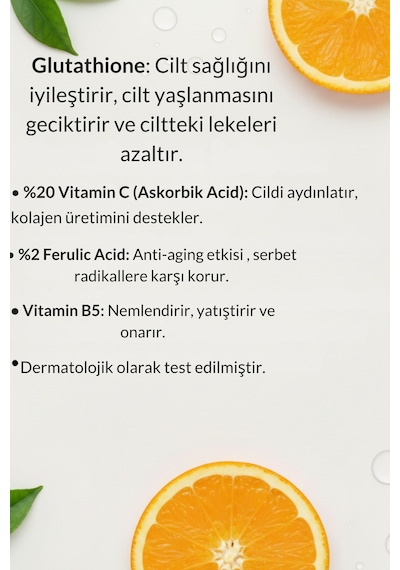Ronanna C Vitamini Serum Leke Karşıtı,aydınlatıcı,nemlendirici Cilt Tonu Eşitleyici %20 Ascorbic Acid30ml