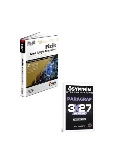 Aydın 2027 12. Sınıf Ayt Aydın Fizik Ders İşleyiş Modülleri+ Evp Akademi Paragraf