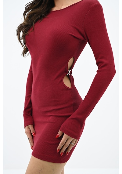 Koza Butik Kadın Pencere Detaylı Mini Elbise 5215-24 001