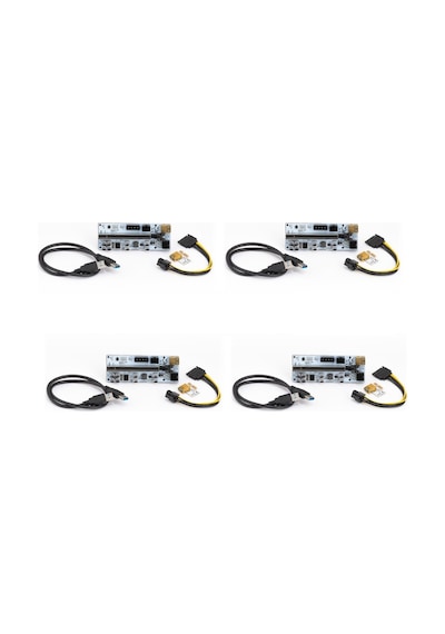 Unichrome Riser V010-X 8 Kapasitörlü Yükseltici PCI-E X1 to X16 Mining 4 Adet