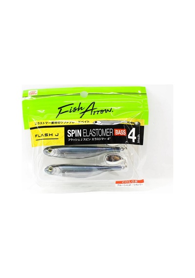 Fish Arrow Flash J Spin Elastomer 10cm 4'' 04 Blue Shad Silver Silikon Balık 3 Adet
