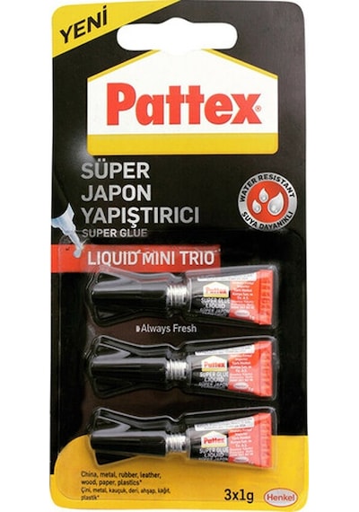 Pattex Liquid Mini Trio Süper Japon Yapıştırıcı 3X1Gr