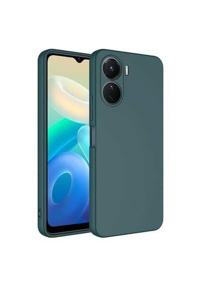 Vivo Y16 Kılıf Zore Mara Lansman Kapak Koyu Yeşil