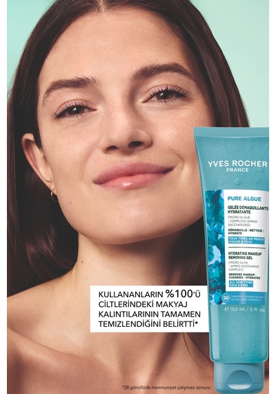 Yves Rocher Yüz Yıkama/makyaj Temizleme Jeli-normal Ve Kuru Cilt-pure Algue Nemlendirici Botanik Kompleks 150ml