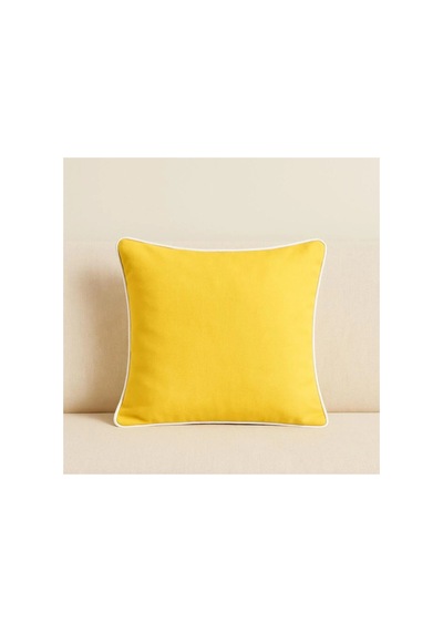 Sarı Kırlent Kılıfı 45x45 Dekoratif Modern Kırlent