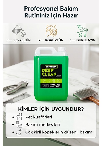 Animology Deep Clean Derin Temizleyici 20:1 Konsantre Köpek Şampuanı 5 Lt