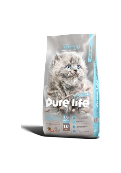 Pure Life Somon ve Tavuk Etli Yavru Kedi Maması 12 KG