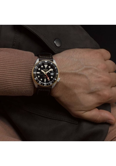 Seiko Ssk036j Otomatik Kahverengi Deri Kordon 10 Atm 42 Mm Erkek Kol Saati Gri
