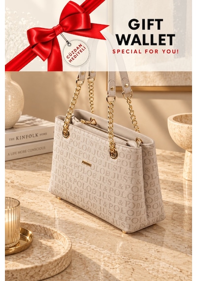 Tas Cuzdanli Orijinal Just Polo Kadin Omuz Ve El Cantasi Taş - Camel
