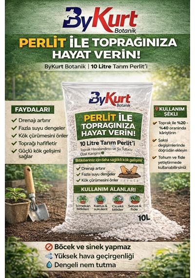 Tarım Perliti Çiçek Toprağı Karışımı 10 Litre Toprak Perliti 10 L