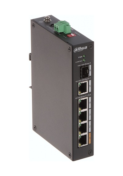 Dahua Pfs3106-4et-60-v2, 4 Port, Megabit, Poe 60w, 1 Port Gigabit Uplink, 1 Port Gigabit Sfp, Yönetilemez, Masaüstü Switch