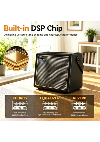 Coolmusic 30 W Akustik Elektro Gitar Amplifikatörü, Bt Taşınabilir Gitar Amplifikatörü, Mikrofon Girişli Hoparlör, Bas, Ses Seviyesi Desteği, Yükseklik Ayarı, Reverb-efekti