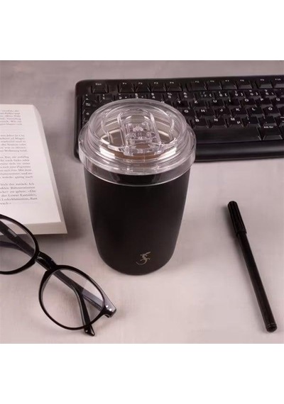 Lurch - "coffee-to-go" 300 Ml Mat Siyah, Paslanmaz Çelik Termos - Çift Cidarlı - 270983 Beyaz