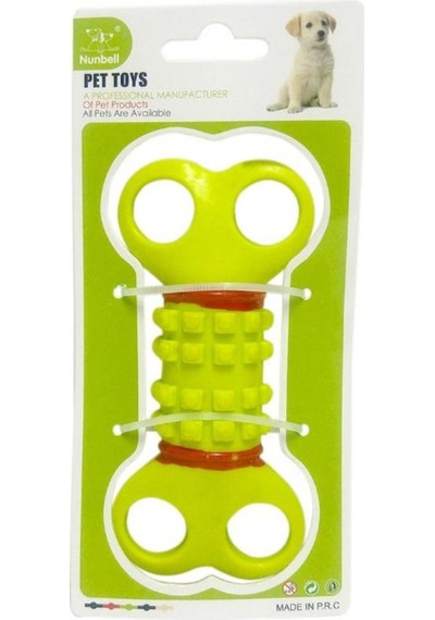 Nunbell 12 CM Yassı Kemik Köpek Oyuncağı Çok Renkli