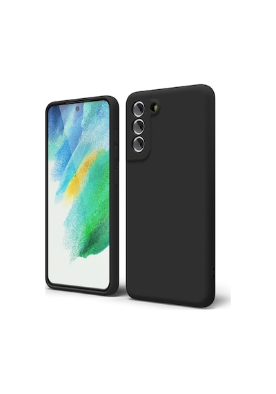 Samsung Galaxy S21 Fe Uyumlu Silikon Kılıf - Pastel Tonu Kamera Korumalı Esnek Kapak - Siyah Siyah
