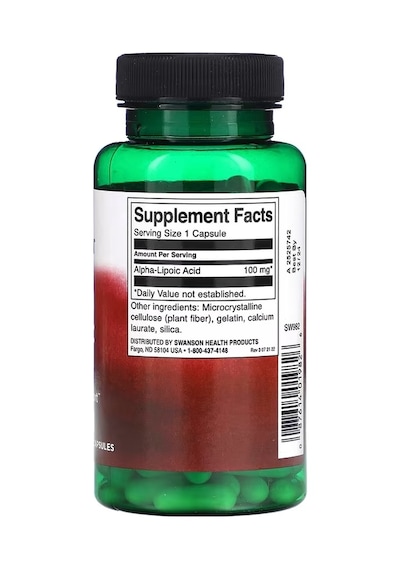Swanson, Alpha Lipoic Acid, 100 Mg, 120 Capsules