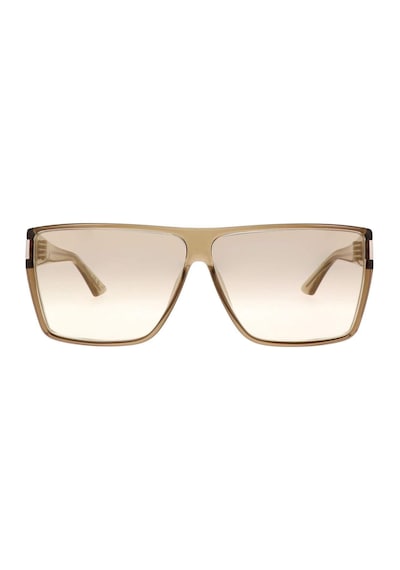 Saint Laurent Sl 756 003 64 Unisex Kare Şeffaf Kahverengi Kemik Güneş Gözlüğü Şeffaf