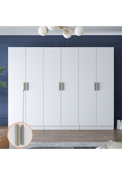 Rani Ba158 Geniş Gardırop Elbise Dolabı 6 Kapaklı 2 Çekmeceli 7 Raflı 3 Askılı Modüler Dolap Beyaz Rani Ba158 Geniş Gardırop Elbise Dolabı 6 Kapaklı 2 Çekmeceli 7 Raflı 3 Askılı Modüler Dolap Beyaz