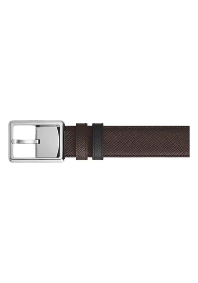 Montblanc Sartorial Deri 30 Mm Çift Taraflı Kemer 222193 Kahverengi