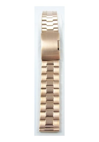 20Mm Fırçalı Roze Bakır Metal Saat Kordonu Çelik 1. Kalite Kolçak