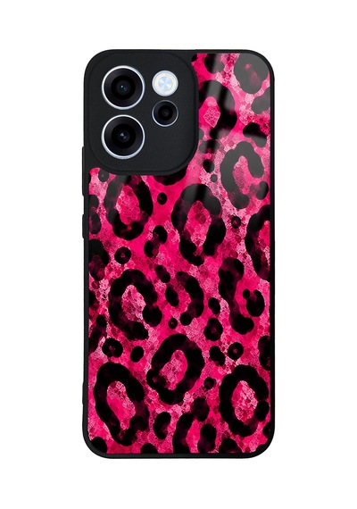 Oppo Reno 15f Pink Leopar Tasarımlı Glossy Telefon Kılıfı Pembe