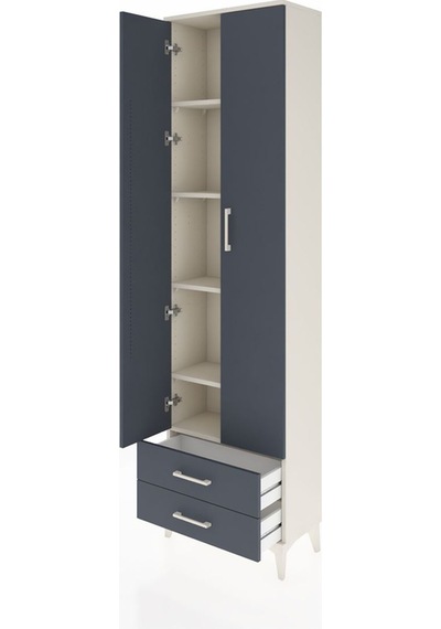 Arges Dolap 5 Raflı 2 Çekmeceli 2 Kapaklı 60x30x221 Aytaşı-an... Aytaşı
