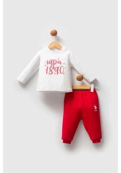 U.S. Polo Assn. U.s.polo Assn Kız Bebek 3lü Takım - Kırmızı Kırmızı