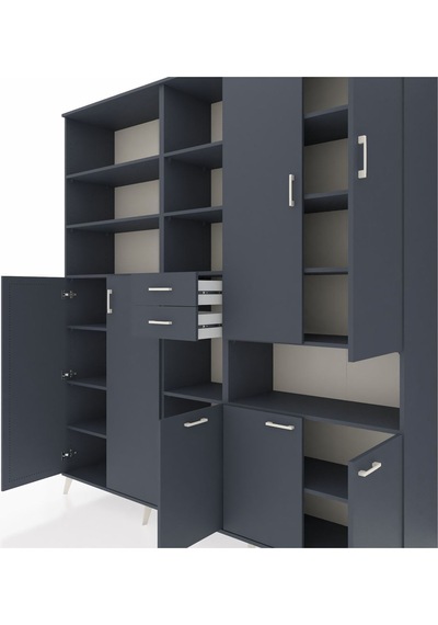 Hyperion Dolap 17 Raflı 2 Çekmeceli 7 Kapaklı 220x44x243 Antrasit-antrasit/antrasit Antrasıt/antrasıt - Antrasıt Hyperion Dolap 17 Raflı 2 Çekmeceli 7 Kapaklı 220x44x243 Antrasit-antrasit/antrasit Antrasıt/antrasıt - Antrasıt