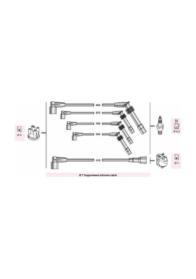 Buji- Kablosu Astra F 1400 8v 1991-93-combo 1991-95 Netex Ntx Sp03 335