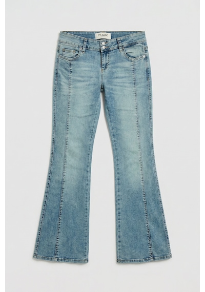 Itsbasic Kadın Kot Rengi 4s6-32 Swl Mid Rise Flare Fit Orta Bel Esnek Kumaş Denim Jean