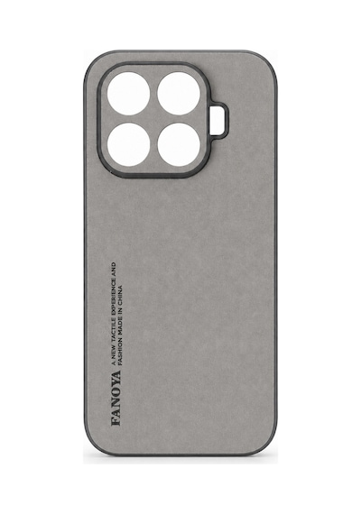Microcase Xiaomi 17t Pro İle Uyumlu Luxury Leather Series Deri Desenli Plastik Koruma Kılıf - Al8125 Gri